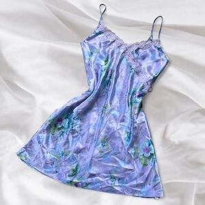 Purple Floral Slip Dress